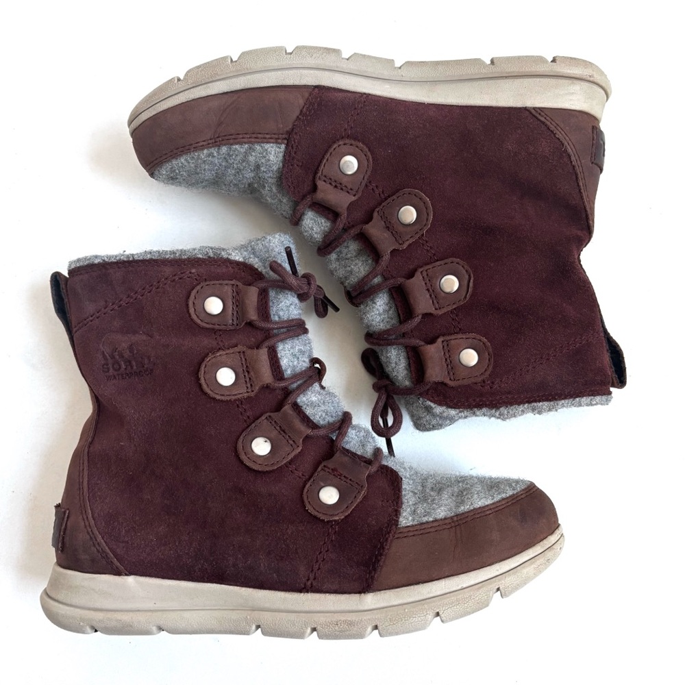 Sorel Chocolate and Heather Winter Boots